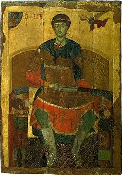Святой Димитрий Фессалоникийский XII века.