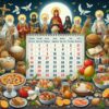 Календарь православных постов и трапез на 2023 год