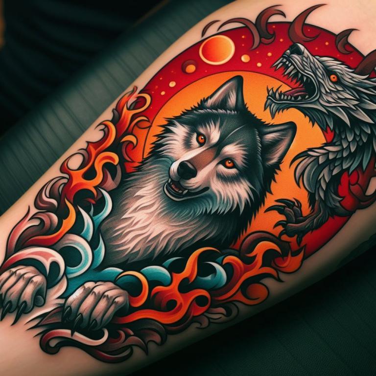Татуировки с волком Фенрир: Значение для мужчин и женщин