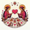 Расклад «Два сердца» — онлайн гадание на Таро Манара