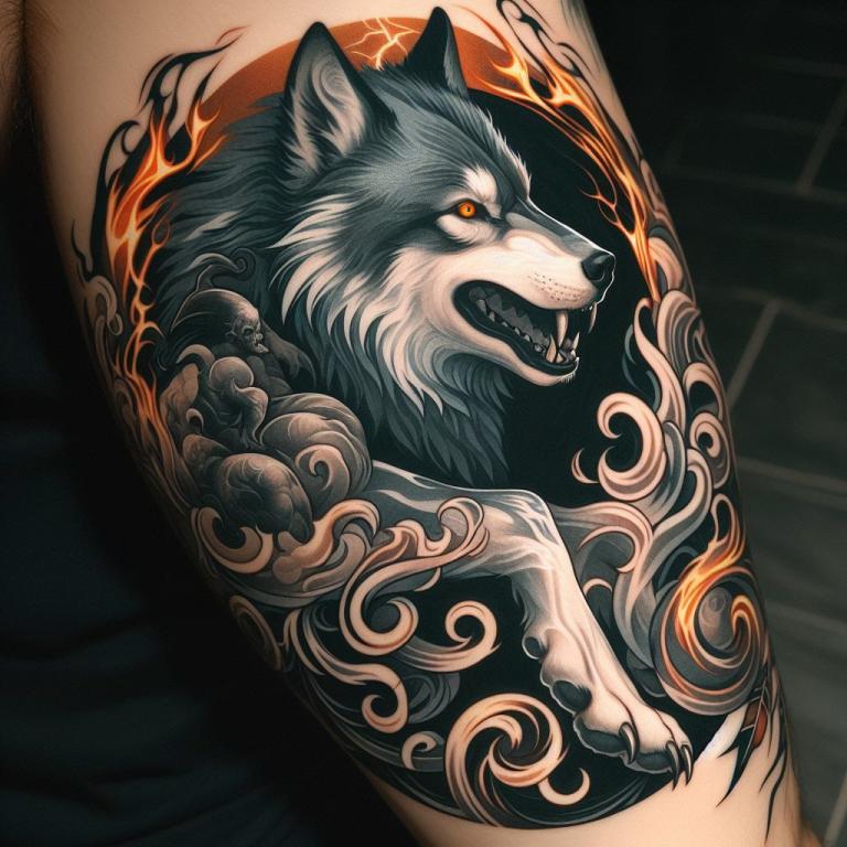 Татуировки с волком Фенрир: Волк Фенрир в мифологии