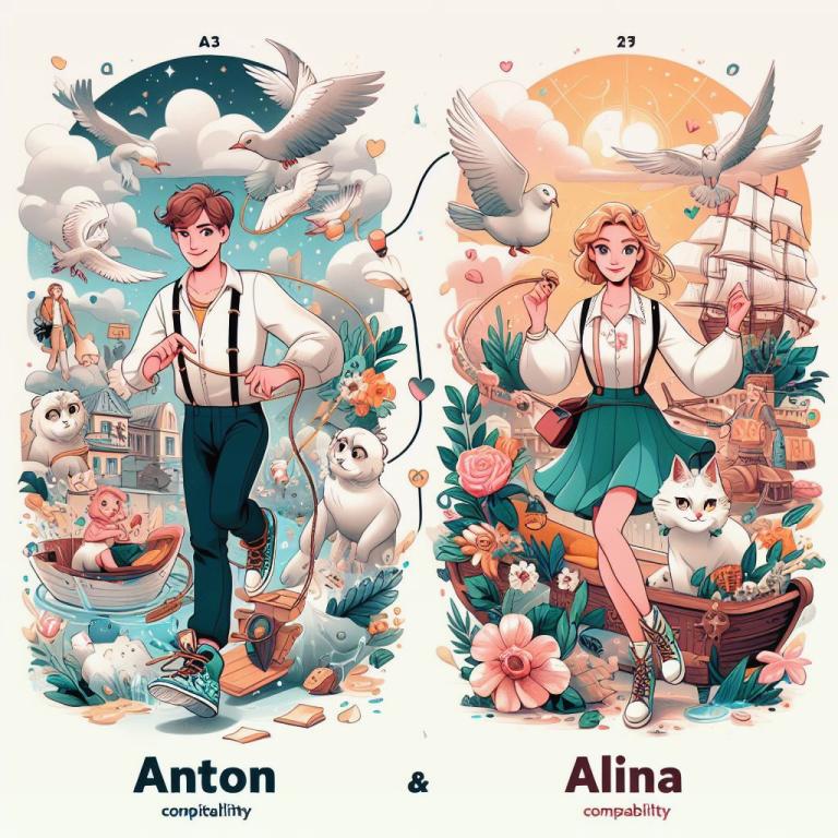 Совместимость имен Антон и Алина: Совместимость по цвету имен