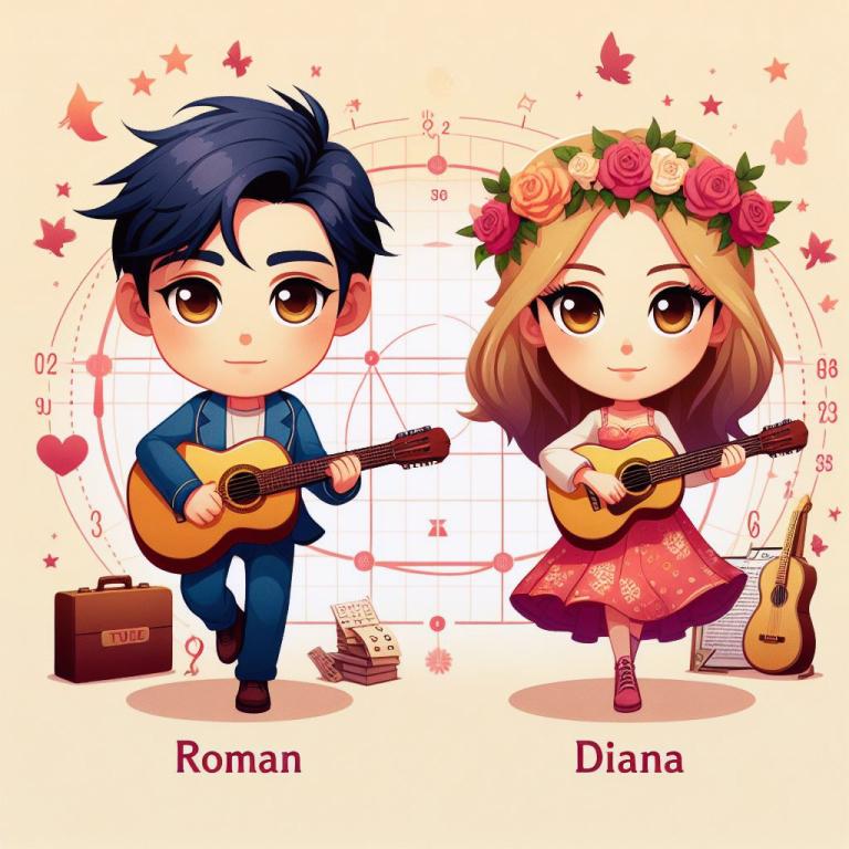 Совместимость имен Роман и Диана: Совместимость по числу имени