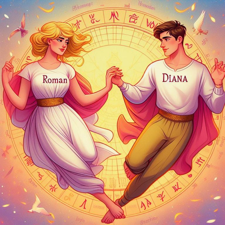 Совместимость имен Роман и Диана: Схожие черты характера