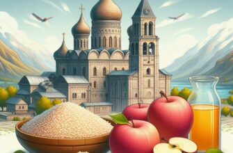 Монастырский манник с яблоками