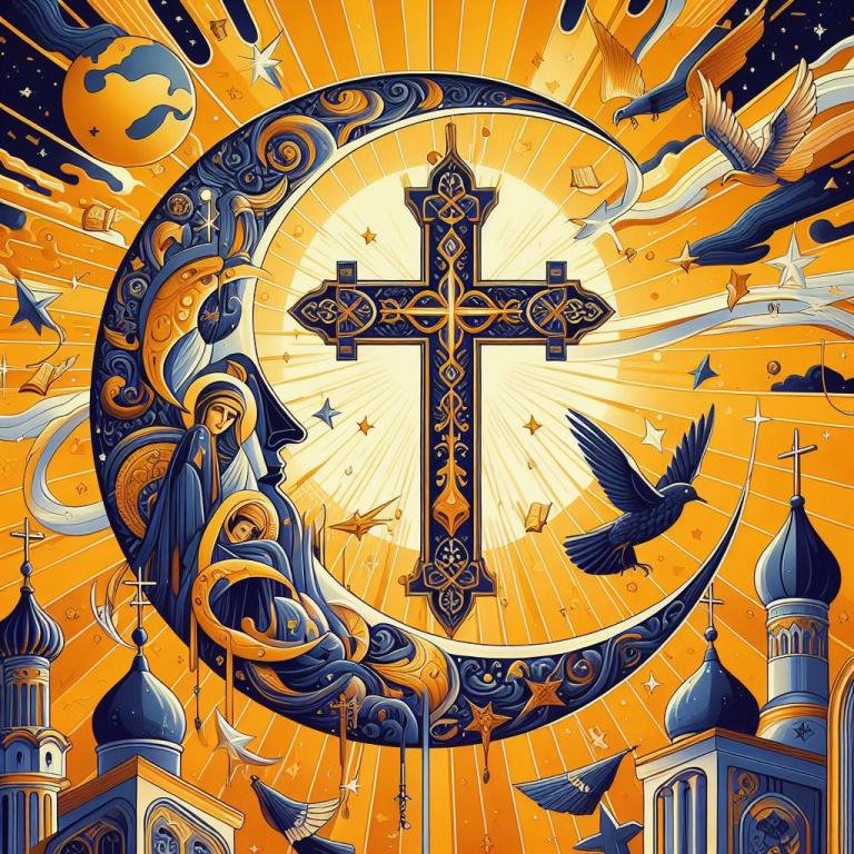 Что означает полумесяц на православном кресте: На каких известных православных храмах можно наблюдать крест с полумесяцем?