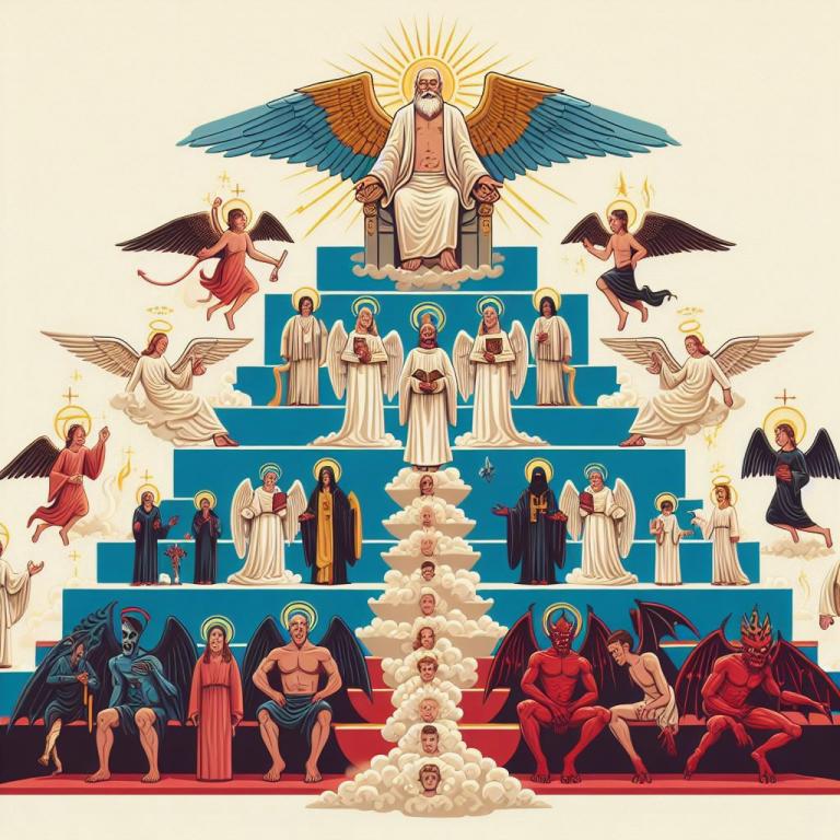 Иерархия ангелов и демонов в христианстве: Общее устройство царства ангелов