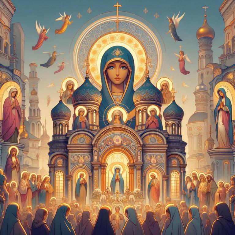 Казанская икона Божией Матери: Описание иконы