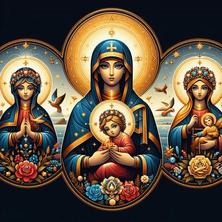 Четырехчастная икона Божией Матери: Молитва иконе