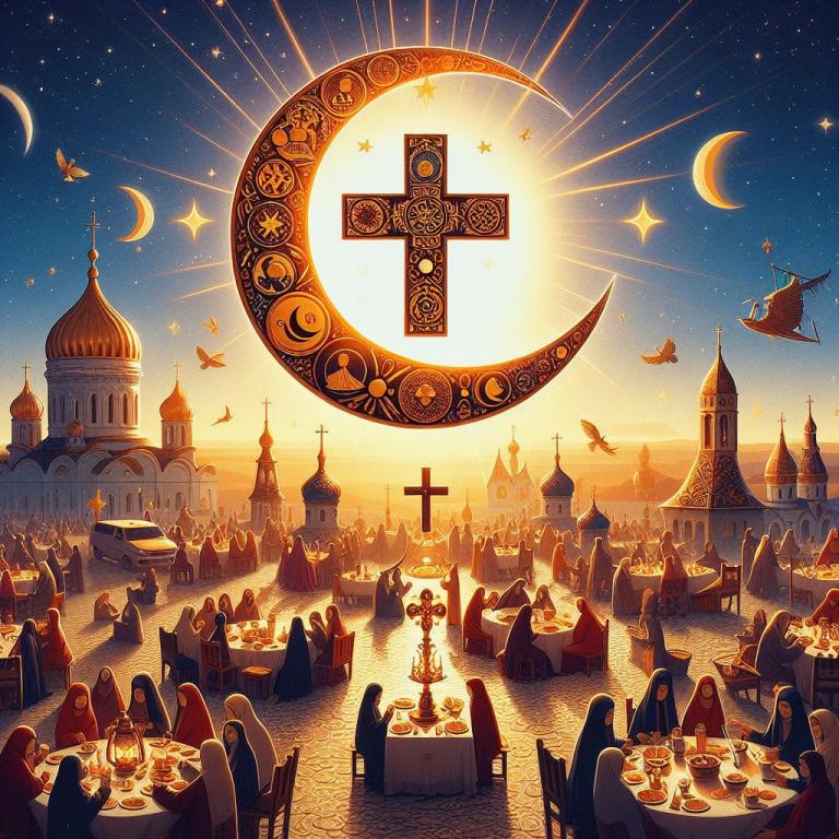 Что означает полумесяц на православном кресте: Другие трактовки символа