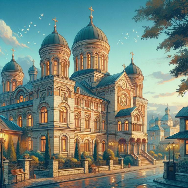 Свято-Георгиевский женский монастырь в Ессентуках: Архитектура и интерьер: главный храм и колокольня