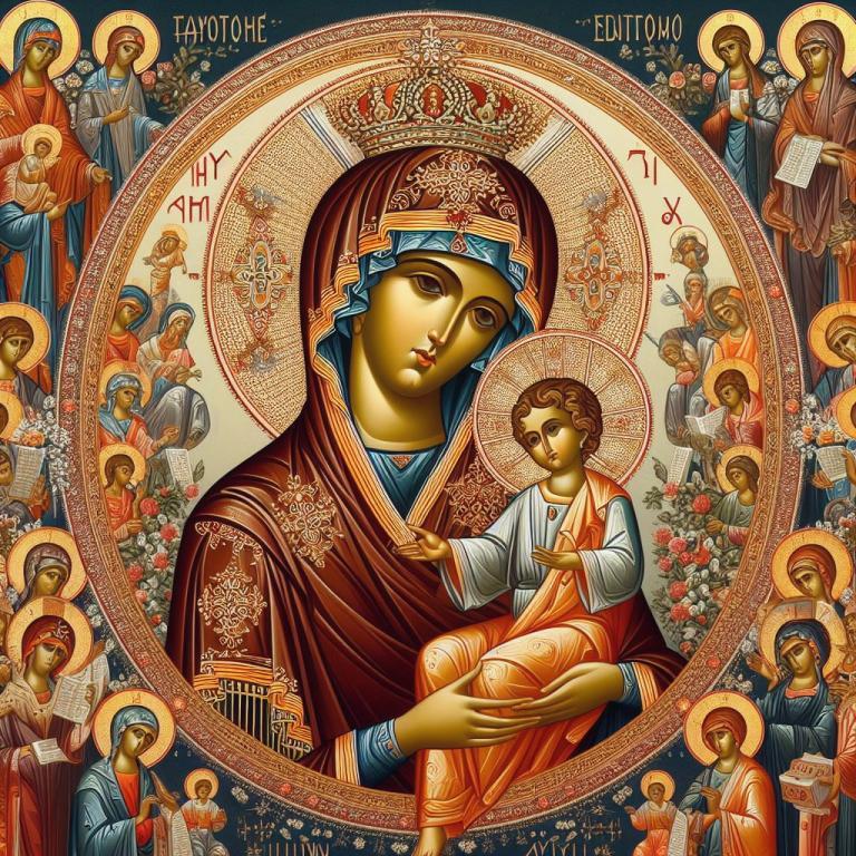 Византийская икона Божией Матери