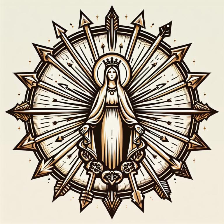 Семистрельная икона Божьей Матери: Описание иконы