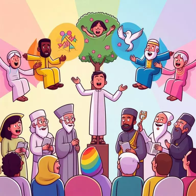 Как религия учит нас ценить разнообразие и толерантность 🌈: 3. Религия учит нас сотрудничать и солидаризироваться с другими во имя общего блага 🤝
