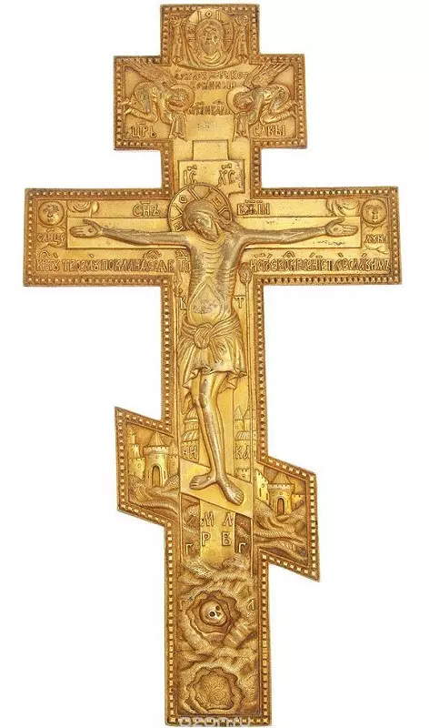 Формованный крест. Бронза, 19 век