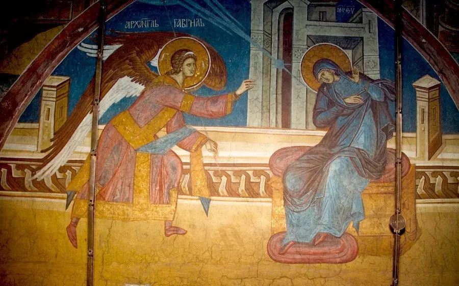 Объявление. Монастырь Высокие Дечаны, Сербия, XIV век