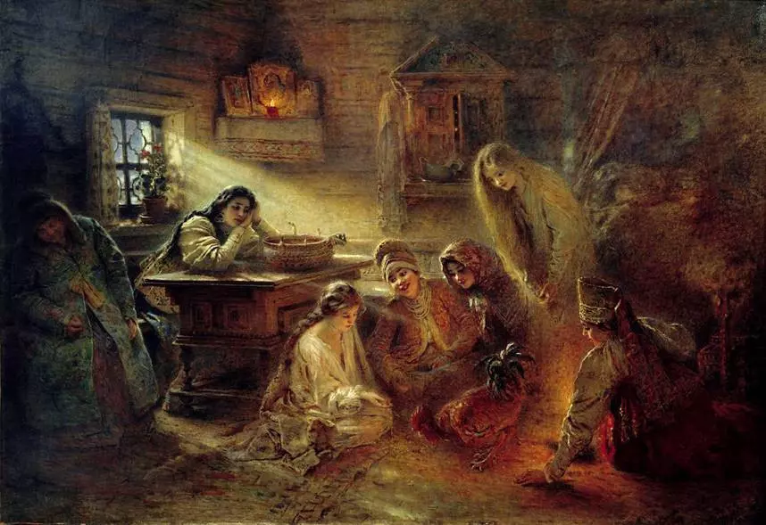 КЭ Маковский. Рождественское предсказание, 1890-е гг