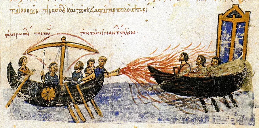 Греки отражают нападение арабов. 677-78 Хроника Иоанна Скилицы.