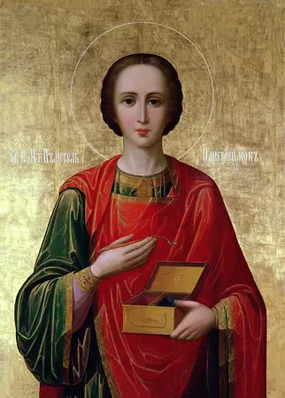 Великомученик и целитель Пантелеймон, новонаписанная икона
