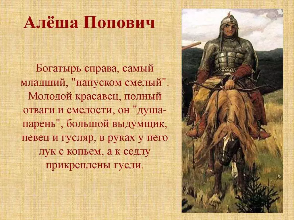 Алеша Попович герои славянской мифологии