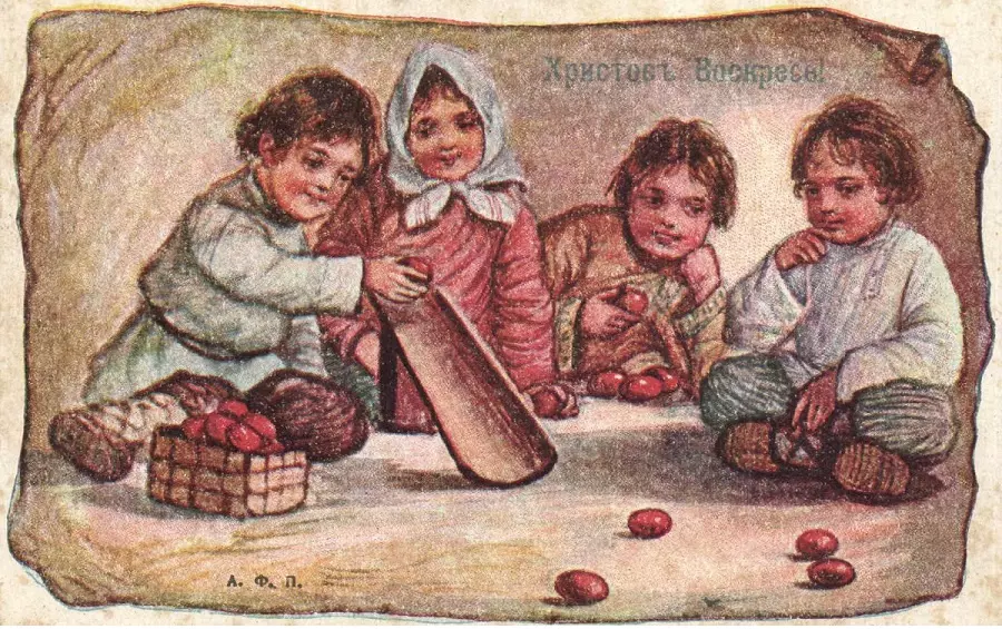 Катание яиц - пасхальная забава для детей