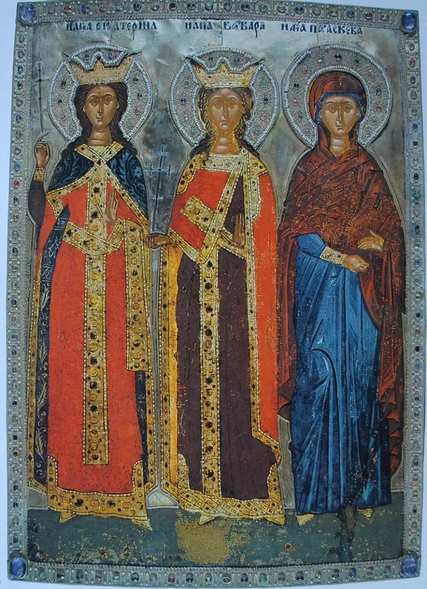 Великомученицы Екатерина, Варвара и Парасковея. Монастырь Святой Екатерины
