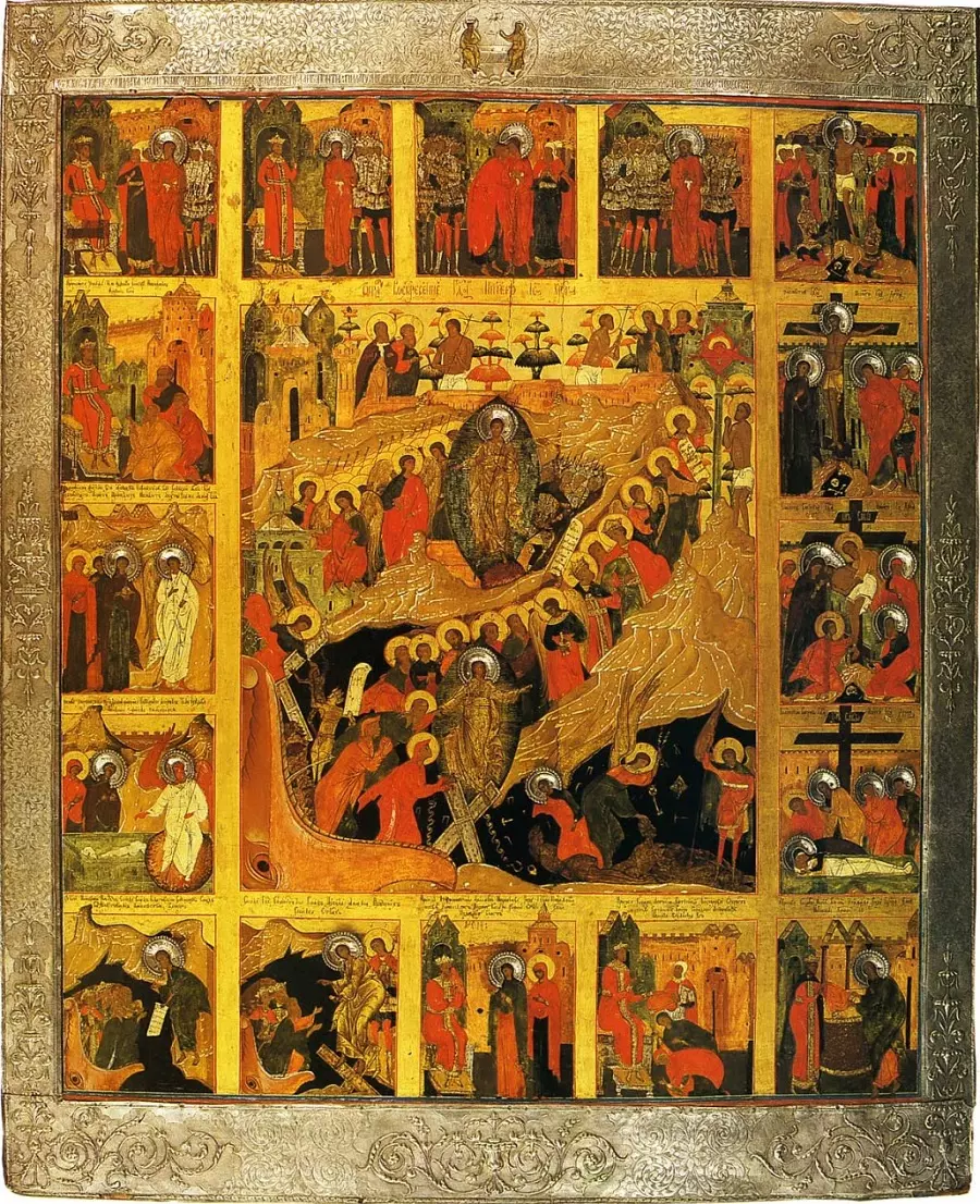 Воскресение со Страстями Господними. Великий Устюг, XVI век.