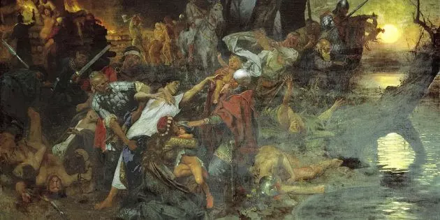 Как появилась Масленица: Г. И. Семирадский «Пир русских воинов после битвы под Доростолом в 971 году», 1884 г