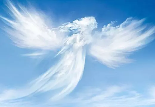 облака в форме ангела