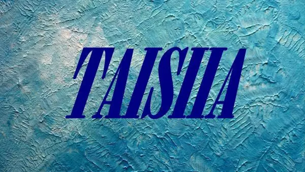 Имя ТАИСИЯ на синем фоне
